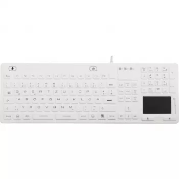 Renkforce iM-IKB110-WH USB-näppäimistö QWERTZ saksalainen asettelu musta-valkoinen