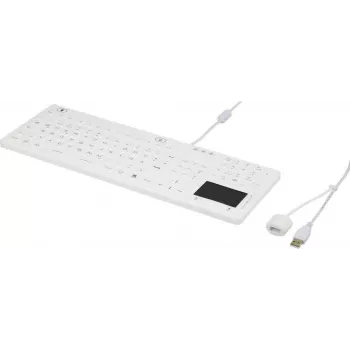 Renkforce iM-IKB110-WH USB-näppäimistö QWERTZ saksalainen asettelu musta-valkoinen