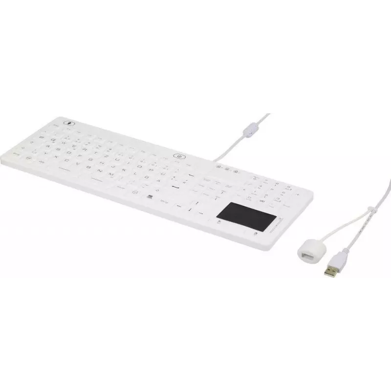 Renkforce iM-IKB110-WH USB-näppäimistö QWERTZ saksalainen asettelu musta-valkoinen