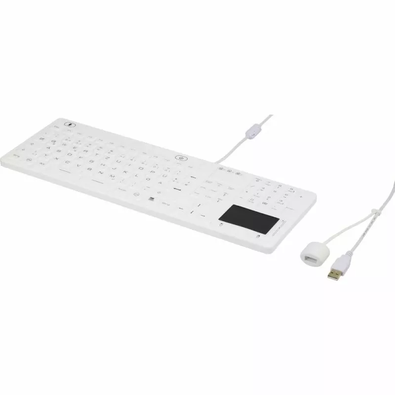 Renkforce iM-IKB110-WH USB-näppäimistö QWERTZ saksalainen asettelu musta-valkoinen