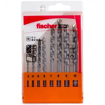 Fischer D-S 543027 kivi-kierrep poranteräsarja 8-osainen