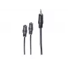 shiverpeaks BASIC-S audio Y-sovitinkaapeli, 3,5mm stereo uros 2x 3,5mm stereo naaraaseen, 0,2m, musta BS30761