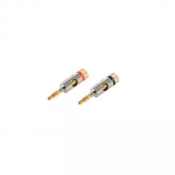SHIVERPEAKS BASIC-S banaanipistokesarja, 2-osainen punainen/musta, kullattu metalli, 4 mm BS56210-SET