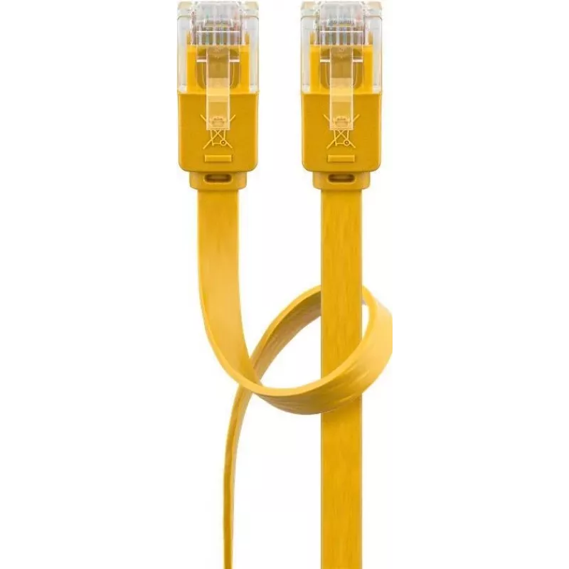 Wentronic RJ45 CAT6 0,5m patch-kaapeli, U/UTP, keltainen 96396
