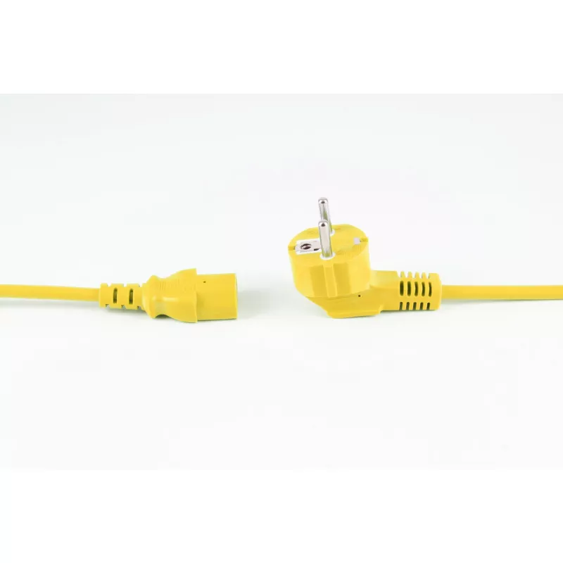 shiverpeaks BASIC-S Schuko - IEC C13 virtakaapeli, 1,8 m, keltainen BS09-05182