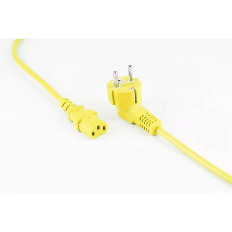 shiverpeaks BASIC-S Schuko - IEC C13 virtakaapeli, 1,8 m, keltainen BS09-05182