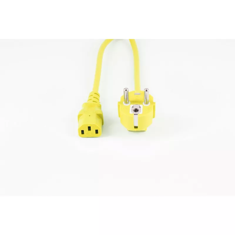 shiverpeaks BASIC-S Schuko - IEC C13 virtakaapeli, 1,8 m, keltainen BS09-05182