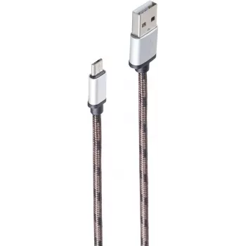 shiverpeaks BS14-50079 USB 2.0 kaapeli, USB-A - Micro-USB B, 0,9 m, ruskea
