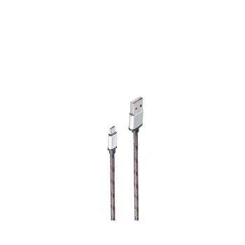 SHIVERPEAKS BS14-50082 USB 2.0 kaapeli, USB-A - Micro-USB B, 2 m, ruskea