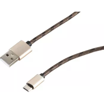 SHIVERPEAKS S-Conn USB 2.0 kaapeli, USB-A - Micro-USB B, 0,9 m, ruskea 14-50079