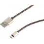 SHIVERPEAKS S-Conn USB 2.0 kaapeli, USB-A - Micro-USB B, 0,9 m, ruskea 14-50079