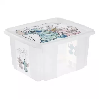 keeeper karolina Stitch -säilytyslaatikko, 24 litraa, pyörivä/pinottuva kansilaatikko, PP, läpinäkyvä, 1 kpl 1223700131900