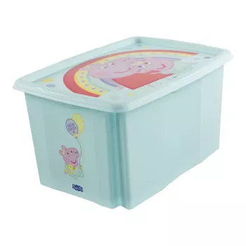 keeeper karolina Peppa Pig säilytyslaatikko, 45 L, aquamariini, kannella, pinottava 1223962433600