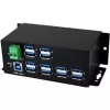 EXSYS EX-1112HMS 12-porttinen USB 3.2 Gen 1 teollisuus-DIN-kiskokeskitin