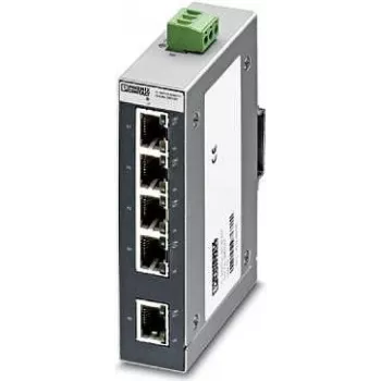 Phoenix Contact FL SWITCH SFNB 5TX teollisuus-Ethernet-kytkin, 5-porttinen 10/100 Mbps, DIN-kisko, 24 V DC 2891001