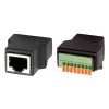 EXSYS EX-49112 RJ45-liitäntä 8-pin riviliitinadapteriin painonapilla, CAT.5e