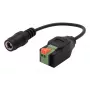 EXSYS DC-liitäntä 5,5x2,1mm 2-napaiseen liitinrimaan adapterikaapeli painonapilla, 15cm EX-49141