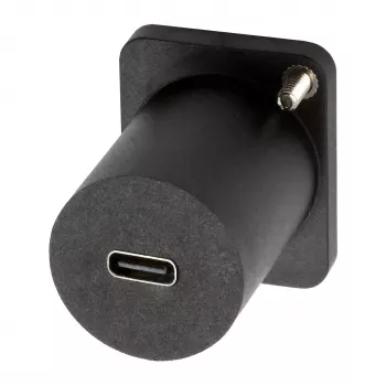 EXSYS D-tyypin USB-C liitäntä liitäntään adapteri, USB 3.2 Gen 1, paneeliasennus, musta (EX-49158)