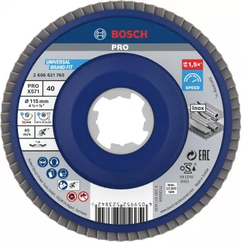 Bosch X-LOCK laippalaikka 115 mm G 60 metallille, kulma, X571 Best for Metal 2608621763