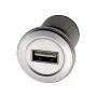 EXSYS EX-49191 asennettava USB-2.0-adapteri, USB-A liitäntä USB-A liitäntään, metalli