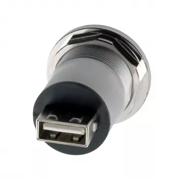 EXSYS EX-49191 asennettava USB-2.0-adapteri, USB-A liitäntä USB-A liitäntään, metalli