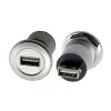 EXSYS EX-49191 asennettava USB-2.0-adapteri, USB-A liitäntä USB-A liitäntään, metalli