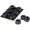 3M SJ 5009 MPBB itseliimautuvat pyöreät tassut, musta, 22,3 mm halkaisija x 10,1 mm korkeus, 6 kpl