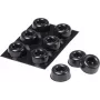 3M SJ 5009 MPBB itseliimautuvat pyöreät tassut, musta, 22,3 mm halkaisija x 10,1 mm korkeus, 6 kpl
