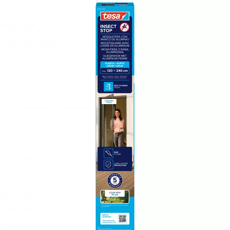 tesa Insect Stop antrasiitti hyönteissuojaovi 1,2 x 2,4 m 55197-00101-00