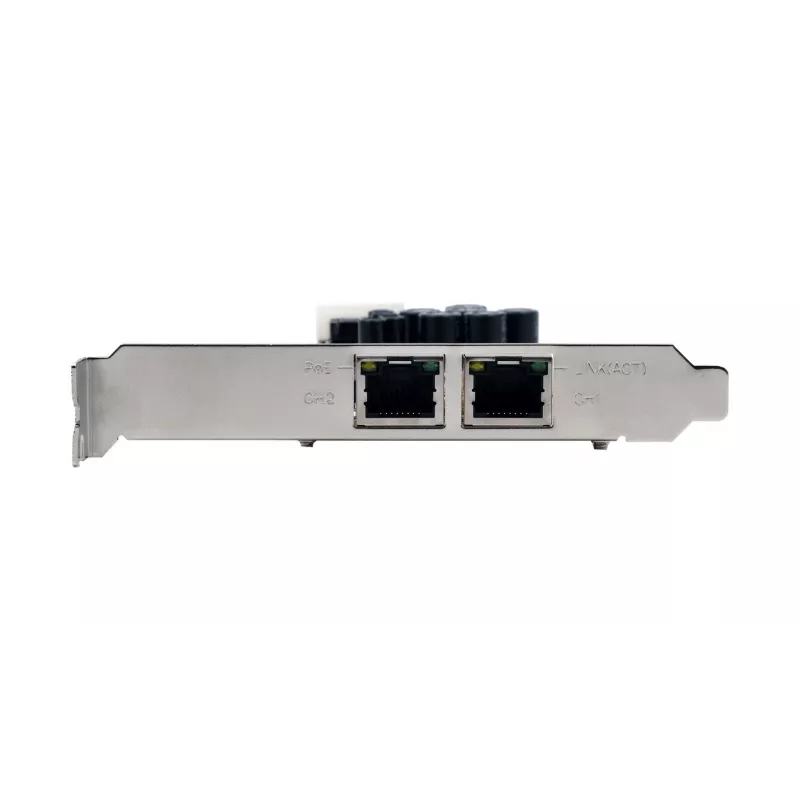 EXSYS EX-6072POE-2 kahden gigabitin Ethernet PCIe -kortti PoE:lla, Low Profile