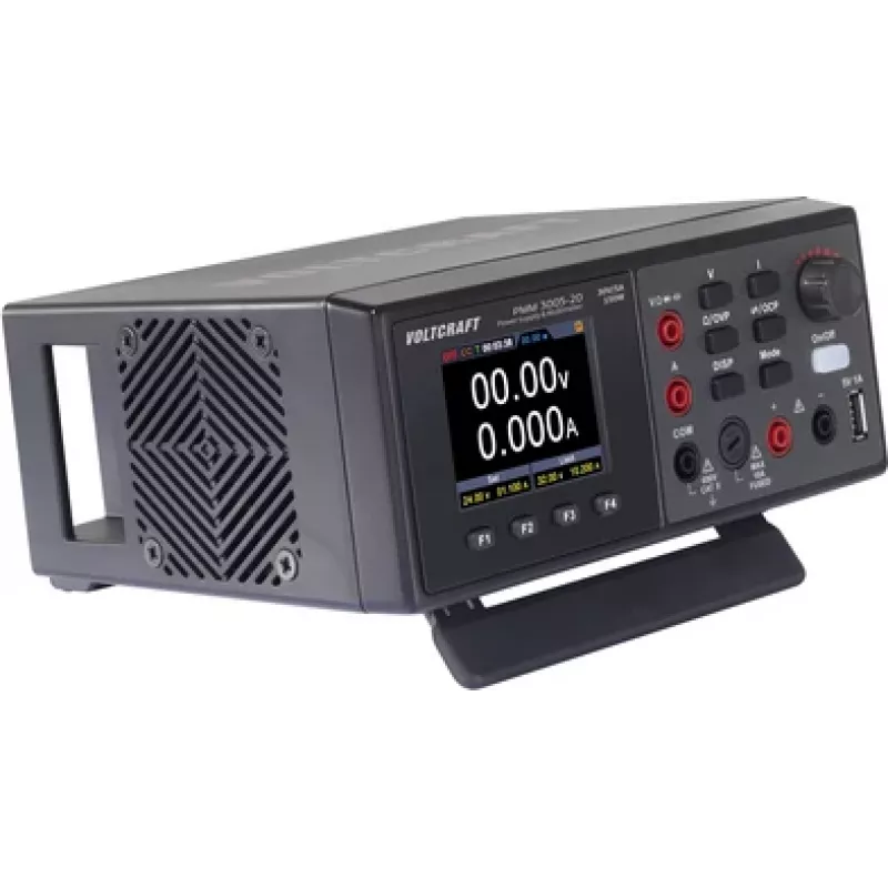 Voltcraft PMM 3005-20 digitaalinen yleismittari integroidulla virtalähteellä, CAT II 600 V, 20000 counts, 0-30 V / 5 A