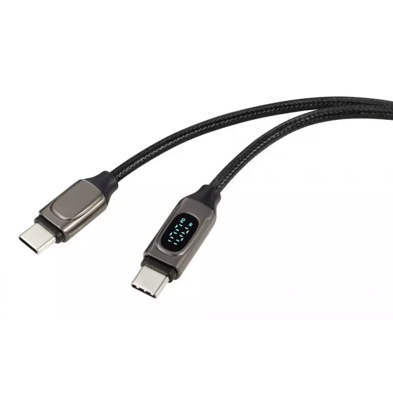 Renkforce USB-C - USB-C kaapeli 2.0, 2 m, hopea (metallinen) RF-6249498