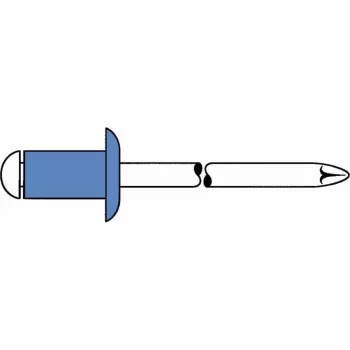 GESIPA sokeaniitti teräs/teräs 4x8mm litteä pyöreä pää kiinnitysalue 2,5-4,5mm (6310443)