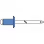 GESIPA sokeaniitti teräs/teräs 4x8mm litteä pyöreä pää kiinnitysalue 2,5-4,5mm (6310443)