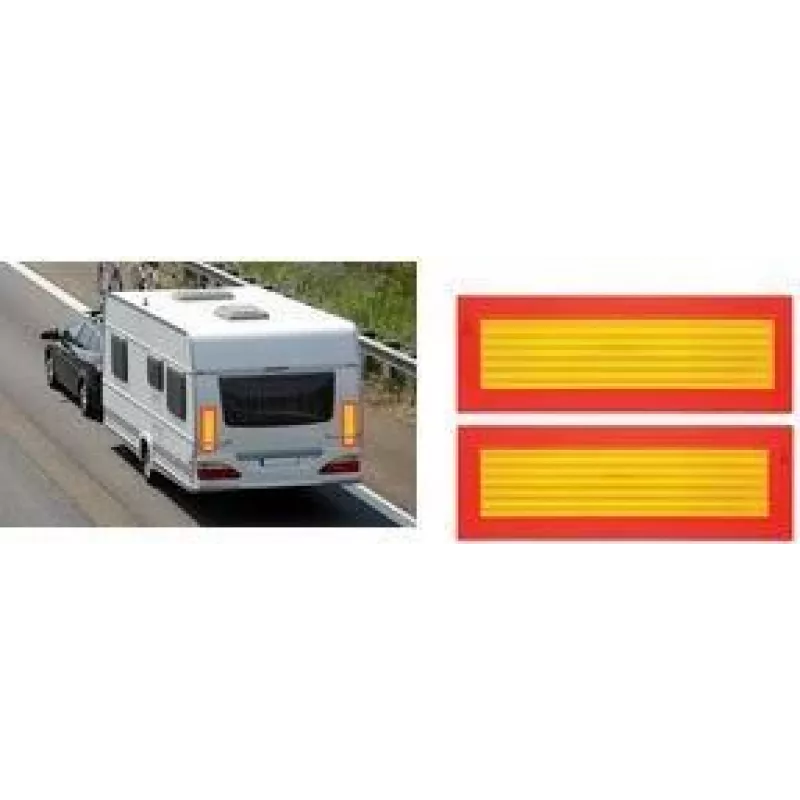 IWH ECE 70 takamerkintälevy oranssi fluoresoiva keltainen heijastava 565 x 195 mm 097607