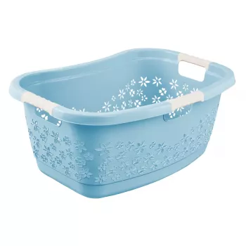 keeeper Lasse ergonominen munuaismuotoinen pyykkikori, Nordic Blue, 40 L, Soft-Grip-kahvat, 1 kpl 1078268000000