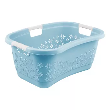 keeeper Lasse ergonominen munuaismuotoinen pyykkikori, Nordic Blue, 40 L, Soft-Grip-kahvat, 1 kpl 1078268000000