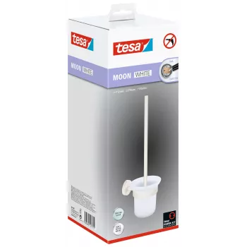 tesa MOON WHITE wc-harja ja teline setti, itseliimautuva, metalli, mattavalkoinen 40571-00000-00
