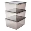keeeper bea säilytyslaatikko setti, 3x 18 L, kristallinharmaa, Air-Control kansi 3003182700000