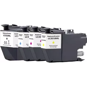 Renkforce yhteensopiva mustepatruunoiden yhdistelmäpakkaus Brother LC-3219XL -sarjaan – musta, syaani, magenta, keltainen (RF-6954012)