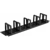 Renkforce RF-7116968 19 tuuman rack-kaapelinhallintapaneeli 2U 360° käännettävät kaapelipidikkeet musta