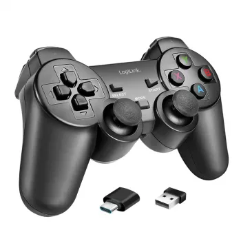 LogiLink AA0187 langaton peliohjain 2,4 GHz musta 8 m kantama PC Android PS3