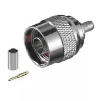 Wentronic Goobay N-tyypin puristusliitin RG58-kaapeliin, 5,2 mm, kultapinta, 50 ohmia 11361