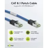 Wentronic 45657 Cat8.1 S/FTP verkkokaapeli, RJ45, 0,25 m, sininen