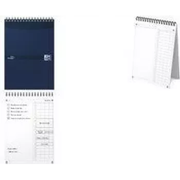 Oxford Essentials Time Manager päiväkalenteri työpöydälle, DIN A5, tummansininen, 60 arkkia, itsestään seisova, päivänäkymä, 1 kpl 400202462