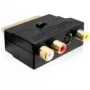 Wentronic Goobay SCART-sovitin, SCART-uros 3 RCA naaras + 4-pin Mini-DIN naaras, musta 50499