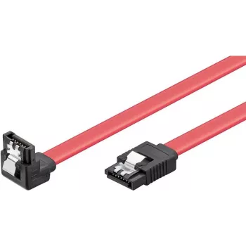 Wentronic 93116 SATA III -kaapeli 0,5 m punainen, 6Gbps lukitusklipseillä