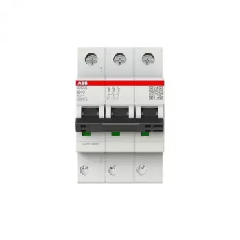 ABB SX203-B40 3-napainen johdonsuojakatkaisija, tyyppi B, 40 A, 400 V AC, 6 kA