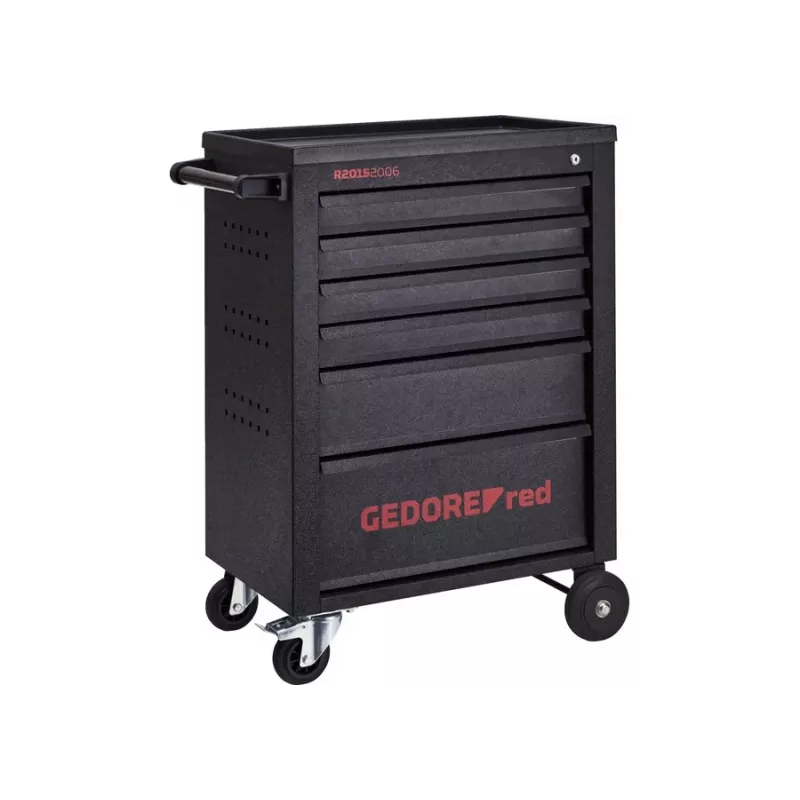 Gedore RED MECHANIC työpajavaunu, 6 laatikkoa, musta (3300012)