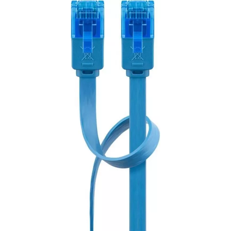 Wentronic RJ45 CAT6a -verkkokaapeli 5m, U/UTP, kullattu, 10 Gbit/s 96339